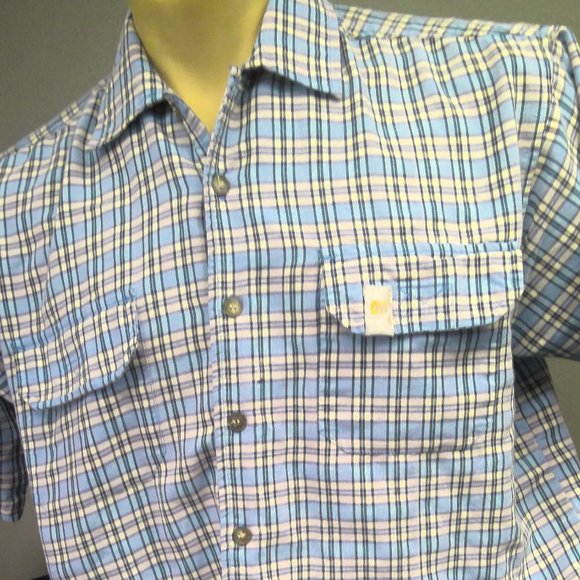 Colo Wear Button Up Shirt Short Sleeve Plaid Men's XL - Picture 2 of 7